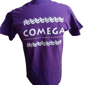 Vintage T-Shirt Medium Single Stitch COMEGA Connecticut Gathering Purple USA